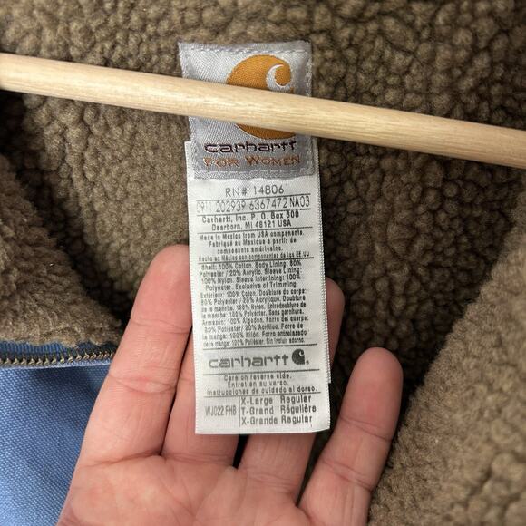 Carhartt Sherpa-Lined Canyon Jacket “French Blue” WJ022 FHB - Picture 6 of 8